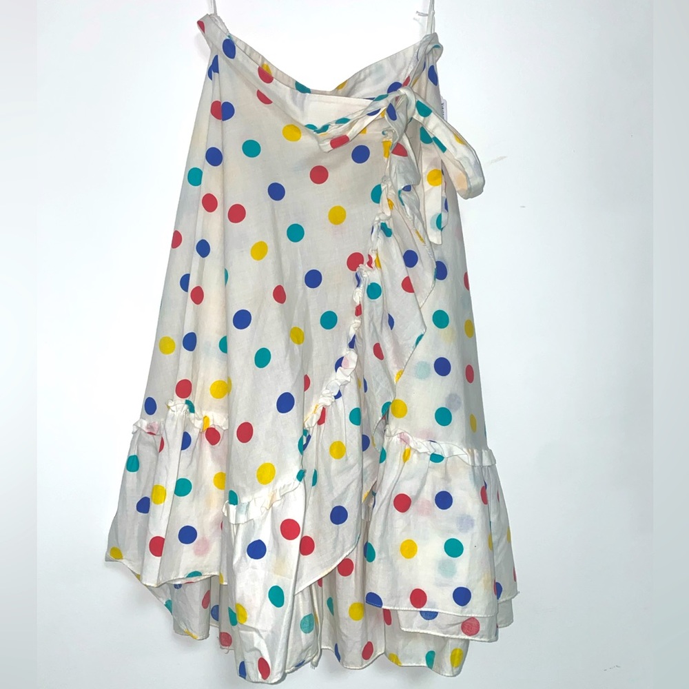 Vintage German polka dot wrap skirt size small